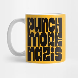 Punch More Nazis / Retro Style Type Design Mug